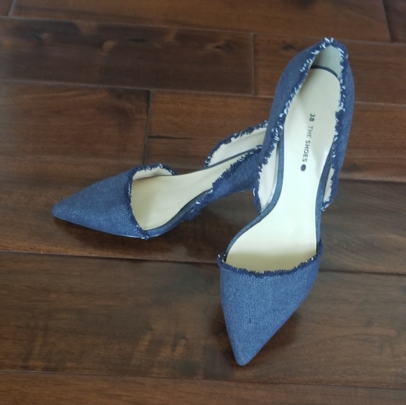 THE SHOES Denim D'Orsay Pump - Size EU 38/ US 7 - Picture 10 of 10